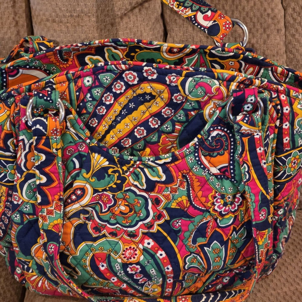 Red and Orange Paisley Shoulder Bag